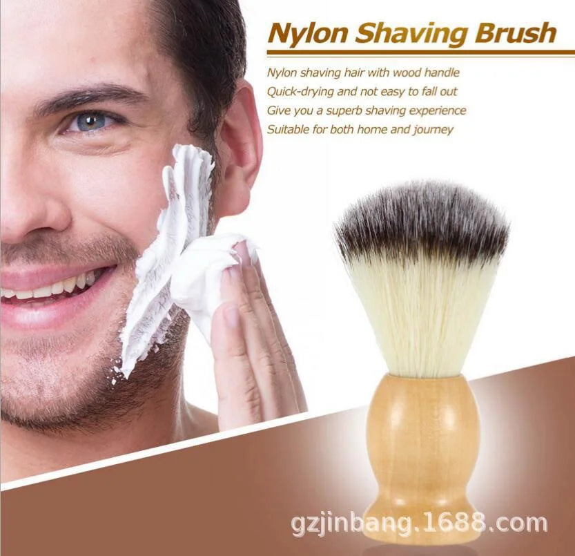 OEM/ODM Sandalwood Handle Beard Shaving Brush Plant Fiber Bristles 100 Bristles 32g Foam Use Wood Comb Set Pure Badger