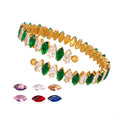 Wholesale Custom Fashion Trend Zircon Stainless Steel Gold Plated Cuff Bangle Bracelet for Woman