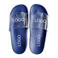 2022 Ready to Ship Simple Fashion Men PVC Shoes Transparent Strap Custom Basic Printing NO MOQ Slippers