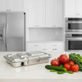 AOHEA School Take Out Food Stainless Steel Lunch Box Bento with Divider 5 Compartment 304 Bento Box Lucnh