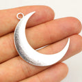 5pcs 44x32mm Antique Silver Plated Moon Handmade Charms Pendant:DIY Jewelry Making Findings for Bracelet Necklace