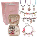 66PCS/Set Cartoon Kids DIY Bracelet Set with Jewelry Gift Box Fantasy Girls Charms Bracelet Making Kit Colorful