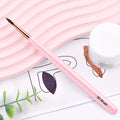 2023 New Fashion Pink Wooden Handle 3d Nail Art Brush Rose Gold Ferrule Nylon Hair  3d Nail Brushes Size #2