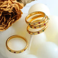 New Arrival Waterproof Jewelry 18k Gold Plated Colorful Cubic Zirconia Rings for Women