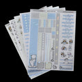 Custom Holographic Rainbow Writable Paper Kiss Cut Sticker Sheet for Planner Journal Travel