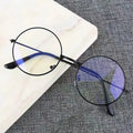 2023 Anti Blue Light Glasses Retro Metal Optical Glasses Round Flat Glasses
