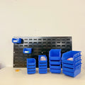Wall Mounted Warehouse Industrial 28 Storage Bins Garage Rack Louver Panel System Tool Organizers Parts Bins Organizations