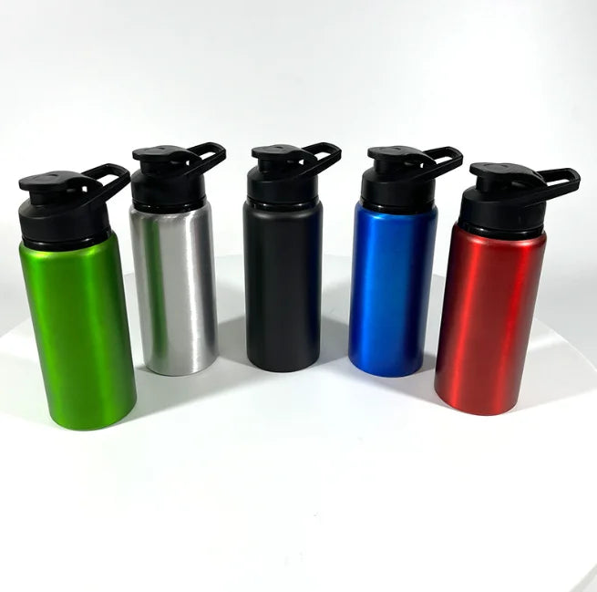 Disposable Recyclable and Leak Proof 500ml/750ml/1 liter Aluminum Water Bottle with Plastic Cap