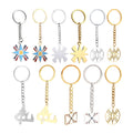 Manufacturer Enameled Assyria Flag Pendant Keychain Stainless Steel 18K Gold Plated Enamel Assyrian Charm Key Chain