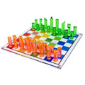 Lucite Modern Transparent Acrylic Chess Set Board Custom Chessboard and Chess Chess Pieces