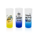 Topjlh New Style 3oz Gradient Colorful Bottom Frosted Glass Cup Sublimation Shot Glasses Blanks Whisky Mug