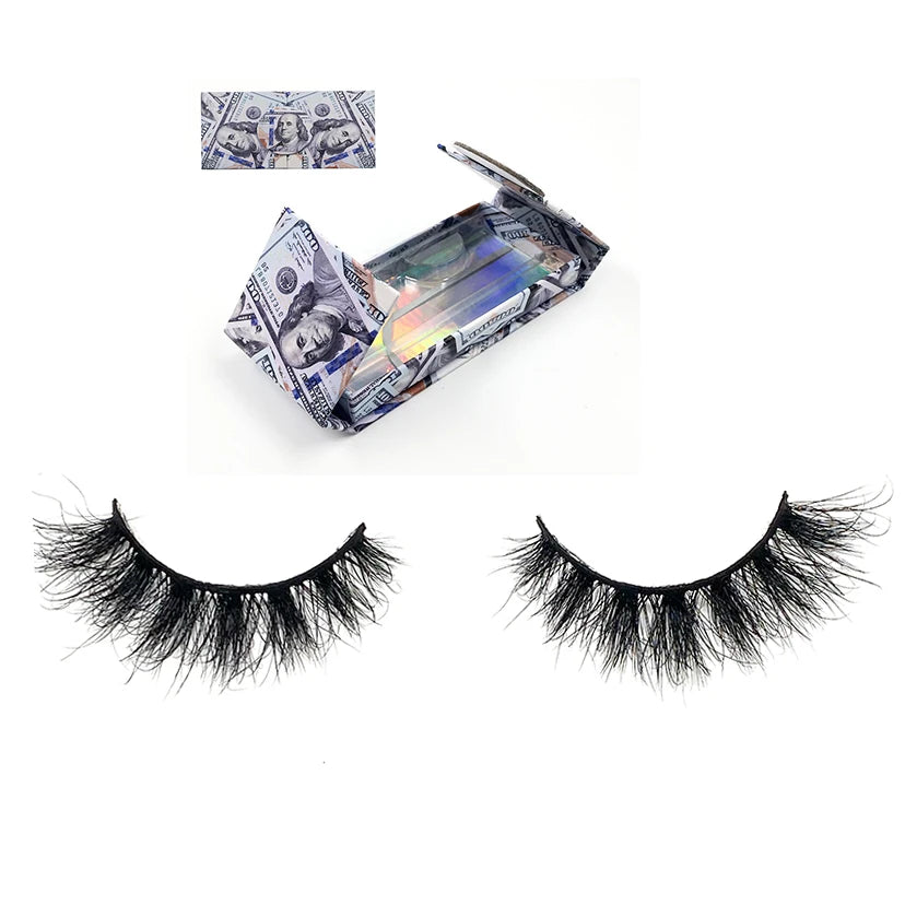 Factory Special Free Sample Handmade 3D Mink False Eyelashes Thick 14-18MM Natural Eyelashes Mixed Length Box Model