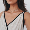 EManco Classic Fashion Lucky Star Sign Choker Necklace Stainless Steel Chain Statement Gold Adjustable Necklace for Women Girls MegaBDM