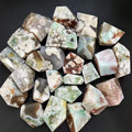 Green Cherry Blossom Flower Agate Stone Crystal Freeform Natural Flower Agate Crystal Freeform