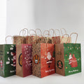 KM Christmas Kraft Paper Handbags 2025 Xmas Gifts Bag Merry Christmas Decor for Home Bags