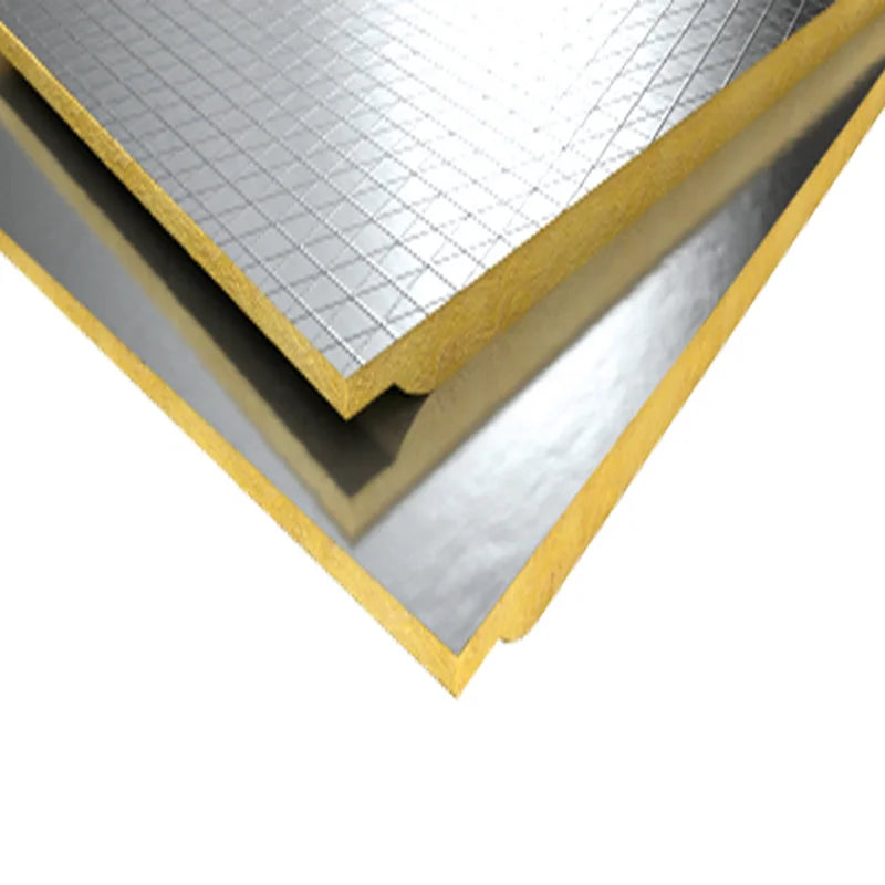 Euro Class A1 HVAC System Glass Wool Duct Insulation Panel 80kg/m3 25mm CE Certified Fsk Glass Wool Insulation with Black Tissue