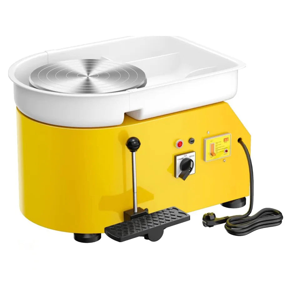 Electric Pottery Wheel 25CM Turntable Diameter 350W Motor 0-300 RPM DIY Clay Forming Machine 110/220V Voltage Compatibility