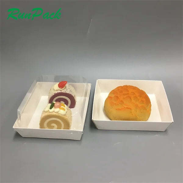 Custom Logo Eco-Friendly Foldable Paper Pastry Boxes Food Grade Craft Paper Sponge for Cake Cookie Bread Donut Macaron Sushi
