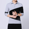 China Gold White Garments Factory Custom High Quality Polo Shirt Men's Fashion Slimming Style Shirt Collar Splice  Polo Shirt