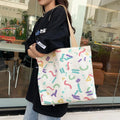 Custom Print Logo Cotton Shoulder  Bag Handbag Simple Women Canvas Tote Bag