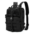 MOLLE Tackle Backpack Small Tactical Sling Bag for Outdoor Hiking & Fishing Assault Shoulder Bag with Waterproof Compartment