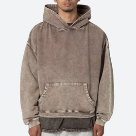 Custom Men's Heavyweight Hoodie-100% Cotton Casual Pullover Oversize Design Drop Shoulder Functional Pockets for Autumn Season