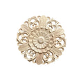 European Style Decoration Round Appliques and Onlays for Furniture Overlays Wood Appliques Large Round Flower Medallion