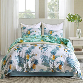 Luxury Woven OEKO-TEX Certified 200TC All-Season Polyester Fitted 3 Pcs Customizable Quality Bedding Set Duvet Cover