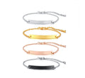 Custom DIY Stainless Steel Bar Bracelet 18K Vacuum Gold Rhodium Plated Trendy Style for Parties Anniversaries Perfect Gift