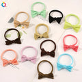 QIYUE Japanese and Korean Popular Candy-colored Head Ropes Seamless Bowknot Hair Ropes Women's Hair Accessories