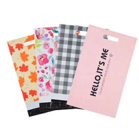 RTS Black Thank You logo Poly Mailer Bag with Handle Envelop Shipping Mailer Bag for Clothing