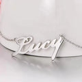 Personalized Jewelry 925 Sterling Silver Rhodium Plated Custom Name Chokers Necklace