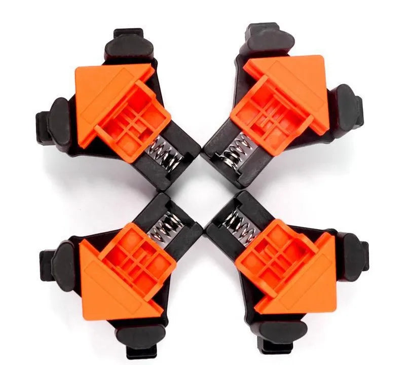 90 Degree Corner Clamp 4PCS Adjustable Single Handle Spring Loaded Right Angle ClampSwing Woodworking Clip Clamp Tool