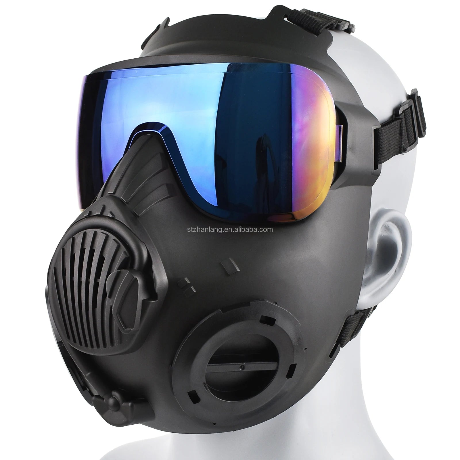 Outdoor Sports Riding Breathable Full Face Mask with CE Tactical Gas Mask for CS