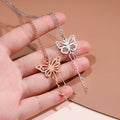 Personalized Trendy Stainless Steel Butterfly Necklace with Engraved Name Custom Gift for Women and Girls
