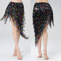 Performance Dance Club Belly Dance Mermaid Sequined Tassel Waist Women Skirt