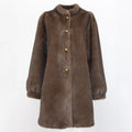 2024 Autumn Winter New Classic Mid-Length Faux Fur Coat Women's Luxury Warm Commuting Imitation Mink Fashionable Luxury Warm