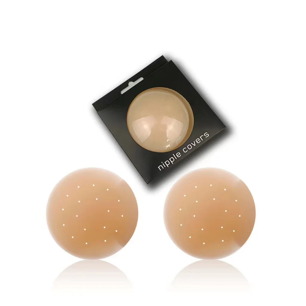 Washable Breathable Nipple Cover Reusable Invisible Round Shape Silicone Bra Pads Breast Pasties Sexy Comfortable Nipple Stick