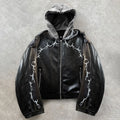 YSJY Manufacturer Custom Winter Genuine Leather Letterman Varsities Jacket Chenille Patches Embroidery Leather Jacket Men