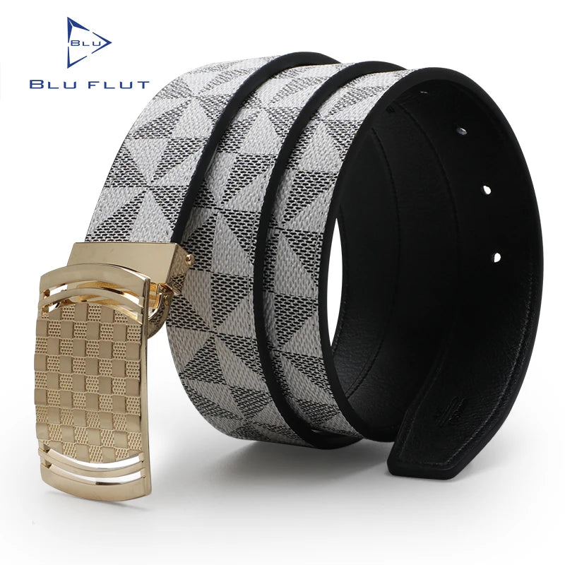 Bluflut Leather Waist Belt Man's  Belts for Men Adjustable Leather Belt for Men