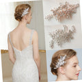 OEM/ODM Handmade Fashion Flower Design Luxury Rhinestone Alloy Ladies Diamond Bridal Wedding Hair Comb