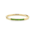 LOZRUNVE 925 Sterling Silver Korean Elegant Rainbow Colored Thin Band Stack Ring Gold Women