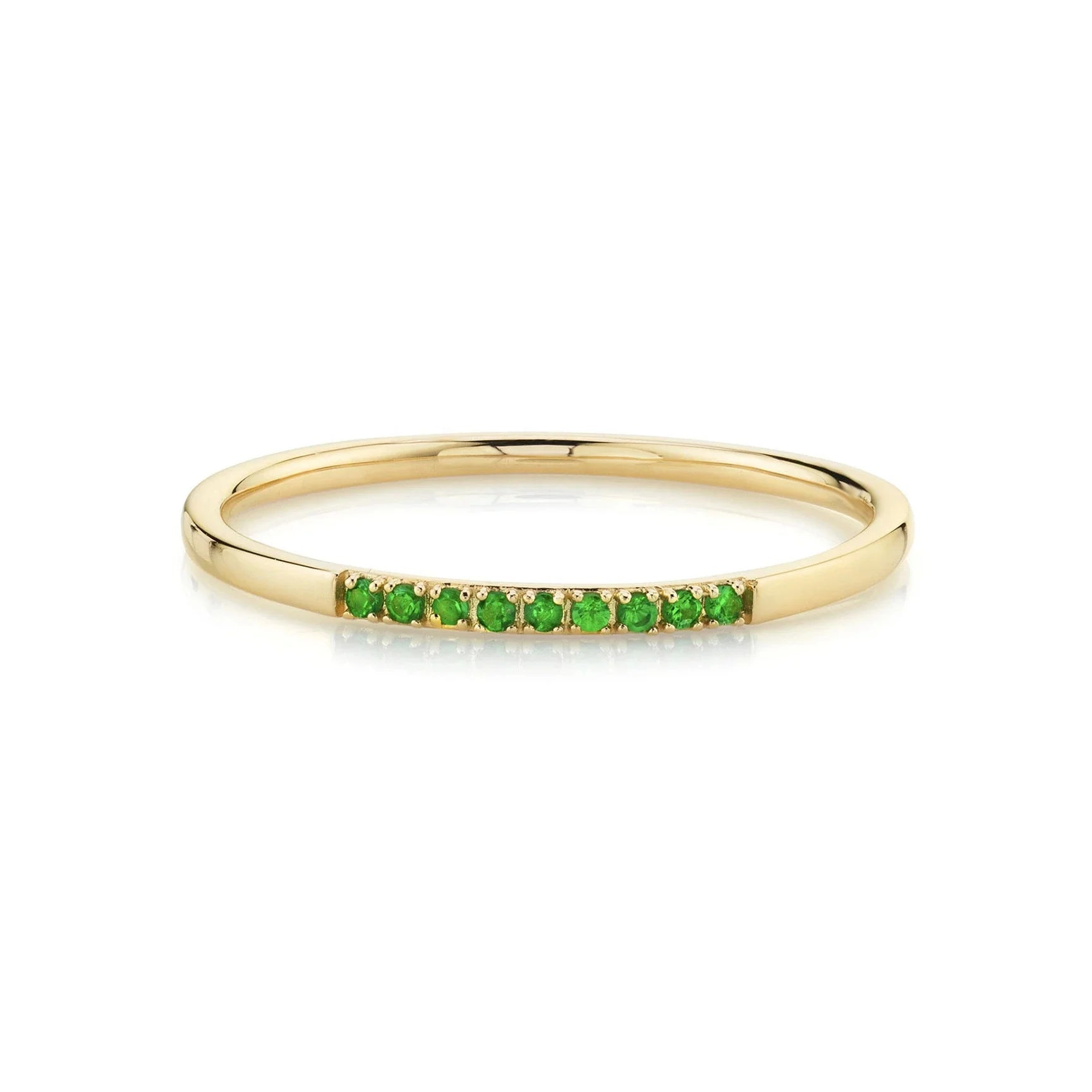 LOZRUNVE 925 Sterling Silver Korean Elegant Rainbow Colored Thin Band Stack Ring Gold Women