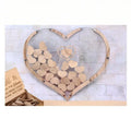 Wholesale Customize Hearts Wood Photo Frame Drop Box Rustic Table Decor Alternatives Wedding Guest Book