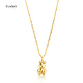 FUAMAY Plata Animal Anime Bear Pendant Choker Necklaces Woman Gummy Bear Necklace