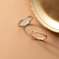 Classic Cute Design 18K Gold Plating 925 Sterling Silver Adjustable Finger Ring S925 Women