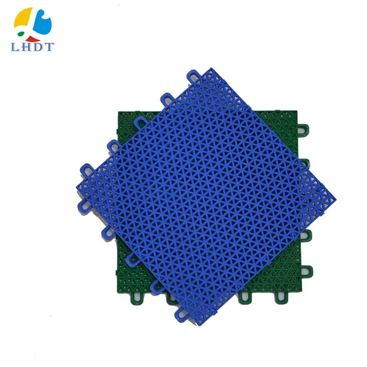LHDT Interlocking Plastic Floor Tiles - Durable Non-slip Floor Tiles for Sports Courts