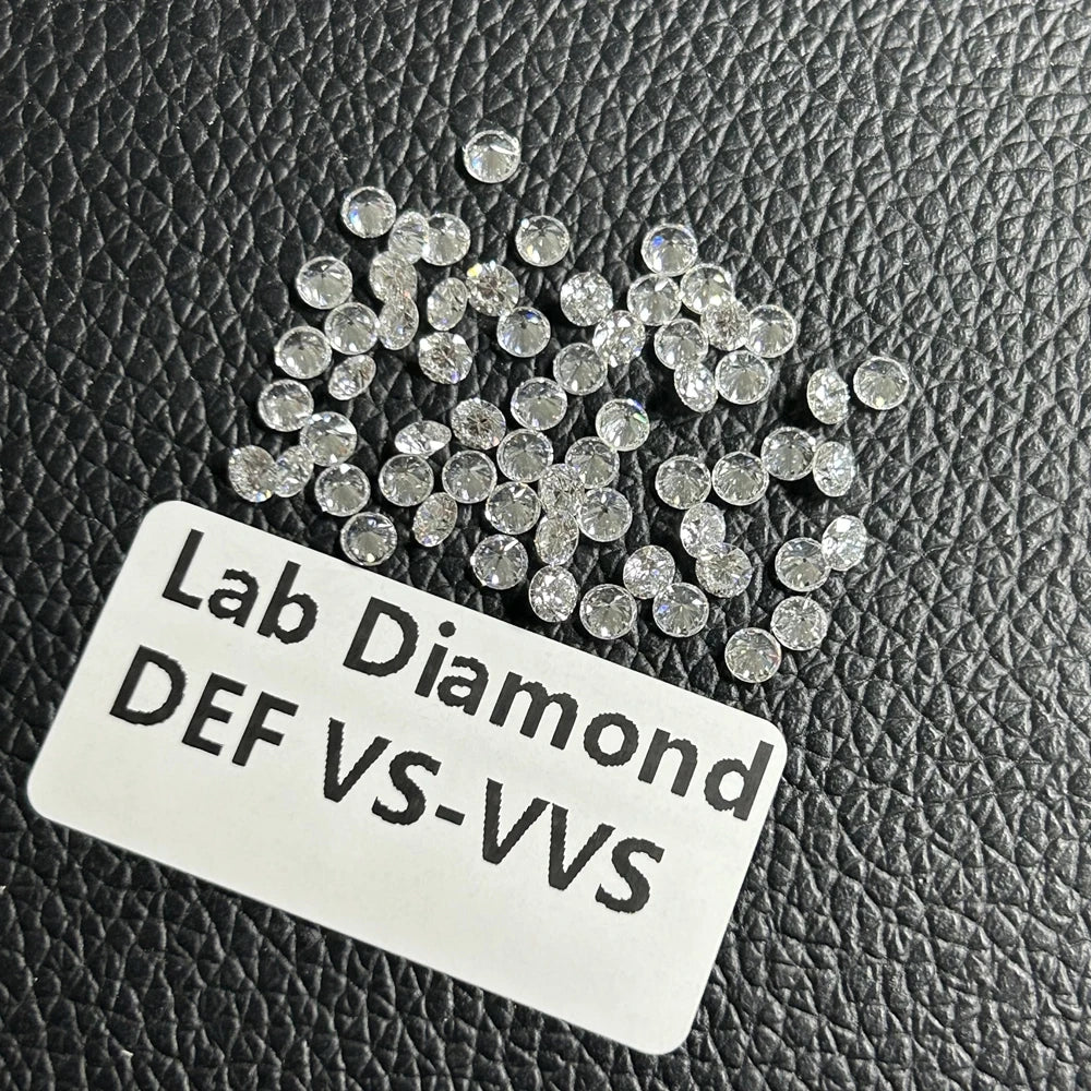 HQ GEMS Melee Size 0.03 Carat 2mm DEF VS VVS  CVD Diamond HPHT Diamond Price Per Carat on Sale