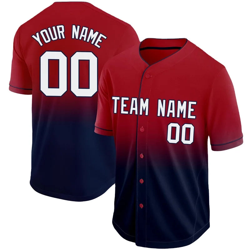 Custom Button-Down Breathable Jersey for Baseball & Softball Team Sportswear with Sublimation Printing