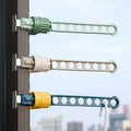 Raytop Small Portable Travel Clothes Rack 8-Hanging Holes for Balcony Window Lightweight Plastic Hangers for Wardrobe Use Hot